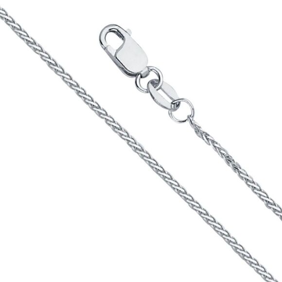 14k Solid Gold Wheat Chain Necklace | Birthday Gift | 14K 1mm 8 Round Chain - Picture 1 of 1